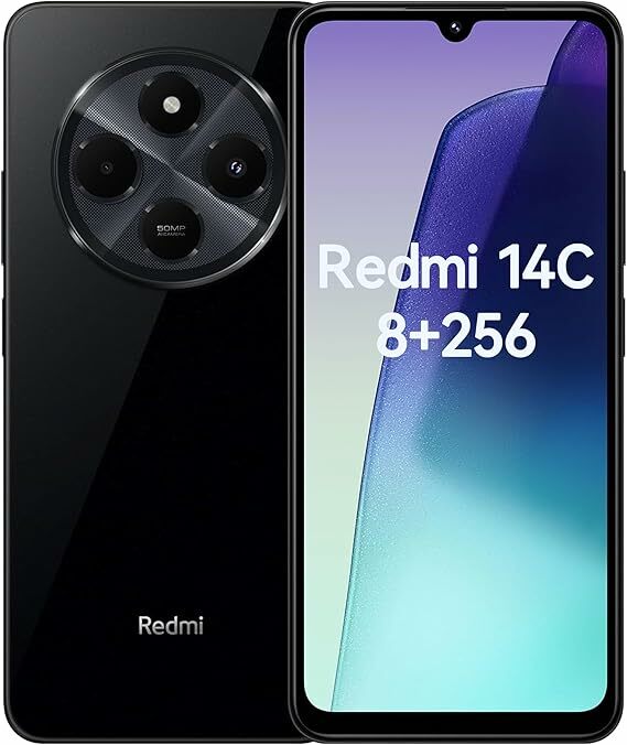 iaomi Redmi 14C Smartphone de 8 + 256 GB, ecrã LCD de 6,88" de 120 Hz