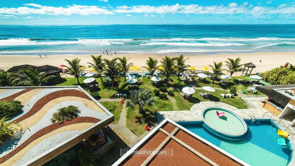 vista da praia do Kembali Hotel na lua de mel em porto de galinhas
