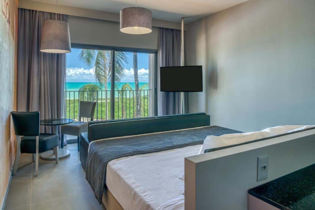 suíte com vista para a praia do Vila Galé Resort Alagoas