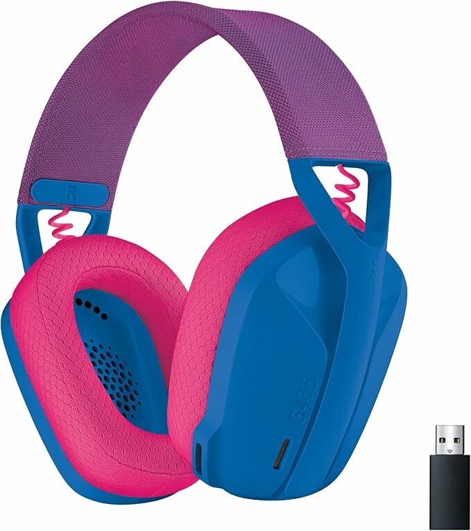 Logitech G G435 Auriculares sem fios LIGHTSPEED para jogos, leves, microfone integrado