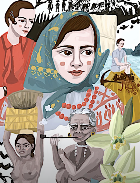 The traveller Sofia Yablonska as painted by artist Tanya Kornienko.