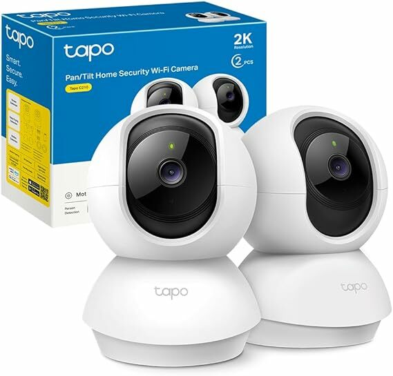 Tapo TP-Link C210 (2-Pack) - Câmara IP WiFi 360° câmara de vigilância 2K (3 MP)