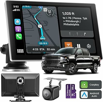 Jzones Ecrã carro de 9 polegadas com CarPlay/Android Auto