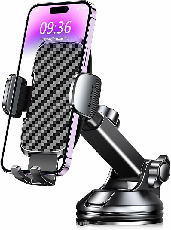 CIRYCASE Suporte móvel para carro, [sucção ultra poderosa] suporte de telemóvel carro universal