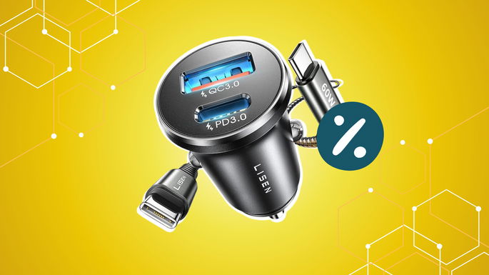O carregador de carro LISEN é um campeão de vendas e está por menos de 10 € na Amazon!