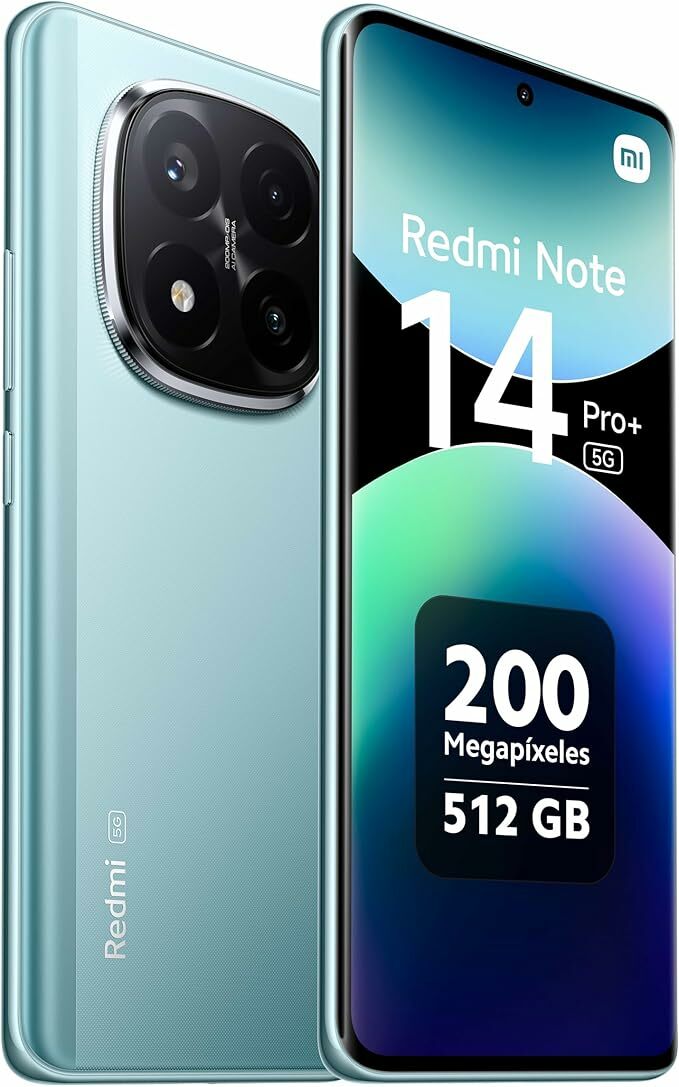Xiaomi Redmi Note 14 Pro+ 5G, Smartphone de 12 + 512 GB, ecrã de 6,67" AMOLED FHD+ 120Hz