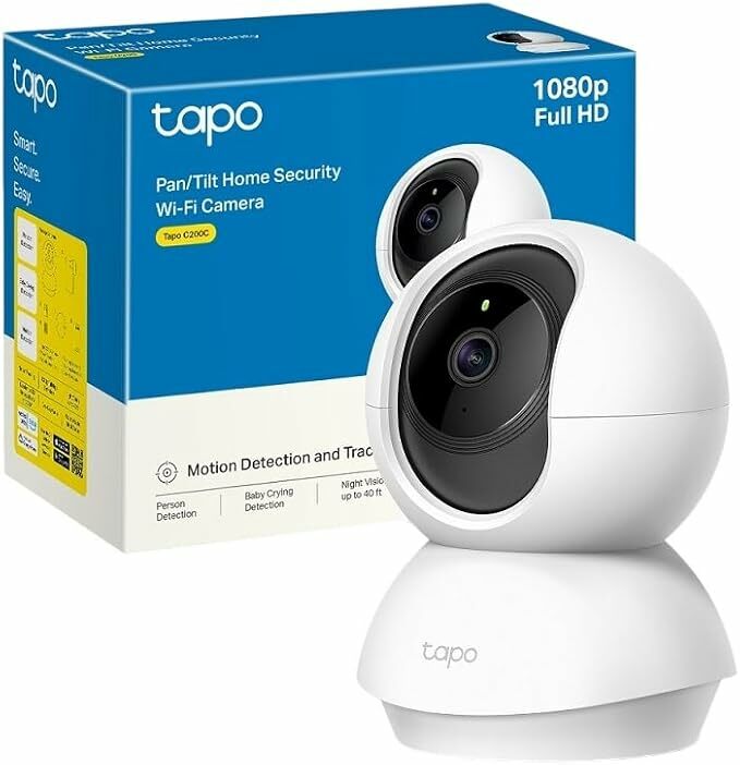 Tapo Câmara de vigilância Wi-Fi interior 360° 1080p C200C
