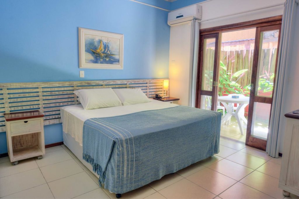 Pousada Maresias: Quarto azul na Pousada Porto Mare